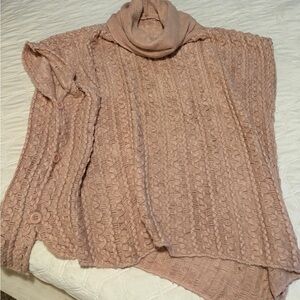 Chic Women's Pink Cowl Neck Sweater